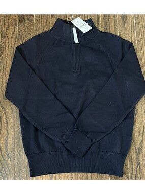 NWT Crewcuts Boys' Cotton Cashmere 1/2 Zip Sweater AZ753 Blue Size Small 6-7 $65